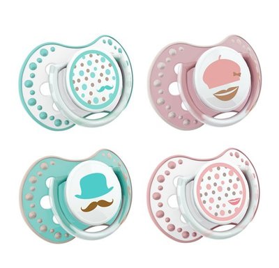 Пустушка Lovi 22/803 Retro baby динамічна силіконова 0-3 м 2шт