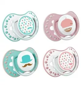 Пустушка Lovi 22/803 Retro baby динамічна силіконова 0-3 м 2шт