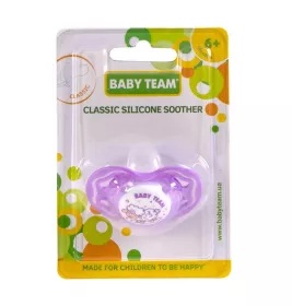 Пустышка Baby Team 3014 силиконовая классическая 6+ 1 шт