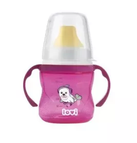 Чашка-непроливайка Lovi Hot & Cold 35/320 з мʼякою насадкою 6+ пурпурна 150 мл