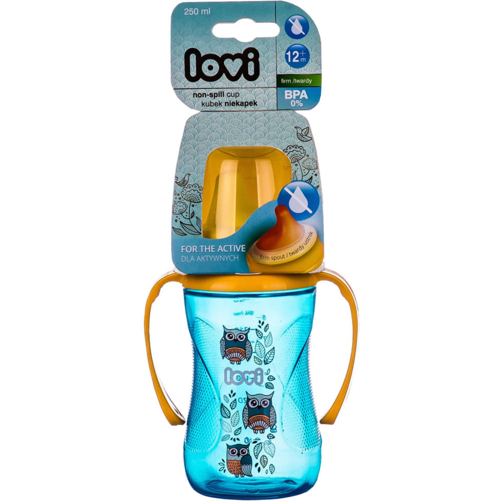 Чашка-непроливайка Lovi Folky 35/331 з твердою насадкою 12+ бірюзова 250 мл