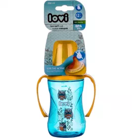 Чашка-непроливайка Lovi Folky 35/331 з твердою насадкою 12+ бірюзова 250 мл