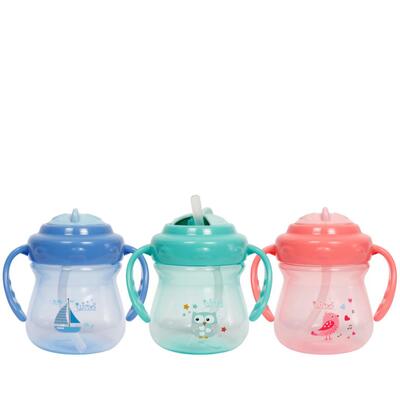 Поїльник-непроливайка Lindo з ручками та силіконовою соломинкою від 6 міс. 250мл