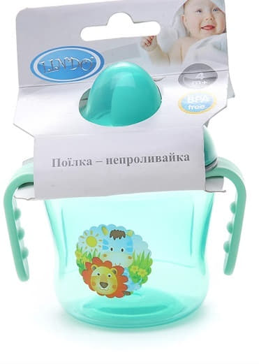 Поїльник-непроливайка Lindo з ручками 150 мл