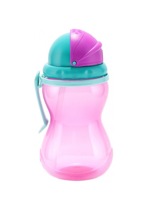 Чашка-поїльник Canpol 56/113 із силікон. трубочкою рожева 370мл