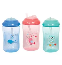 Поїльник-непроливайка Lindo з силіконовою соломинкою 300мл