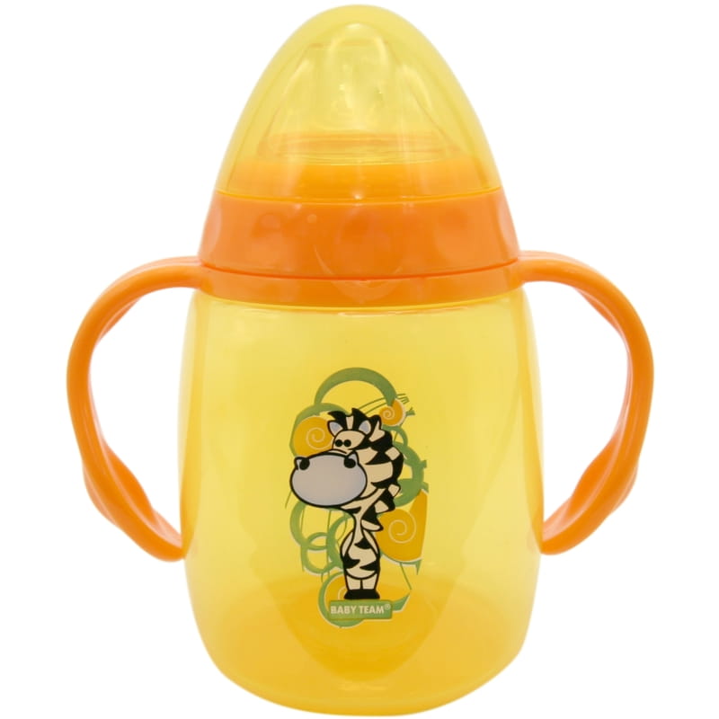 Поїльник Baby Team 5004 з силіконовим спаутом і ручками 250 мл