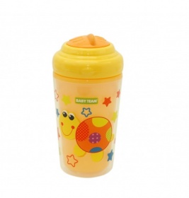 *Поильник Baby Team 5021 с двойными стенками и трубочкой 10+ 300 мл