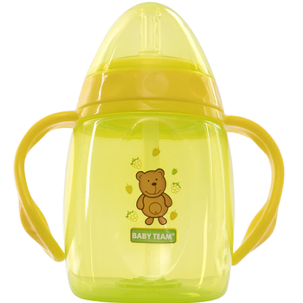 *Поильник Baby Team 5003 с трубочкой и ручками, 250мл *Поильник Baby Team 5003 с трубочкой и ручками, 250мл