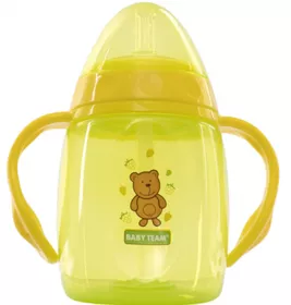 *Поильник Baby Team 5003 с трубочкой и ручками, 250мл