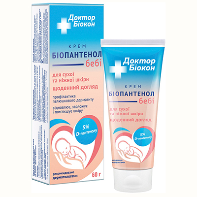 *Крем Доктор Біокон Біопантенол бебі для сухої та ніжної шкіри 60г