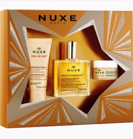 *Набір NUXE Медова мрія (Крем д/рук і нігтів 30мл + Чудова суха олія 50мл + Бальзам д/губ)