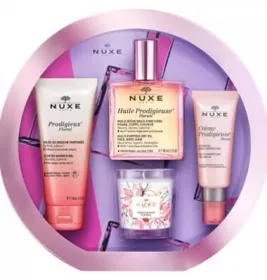*Набір NUXE Чудовий Флораль (суха олія Флораль 100мл+гель для душу 100мл + Чудовий Буст гель-крем 30мл + свічка 70г) 