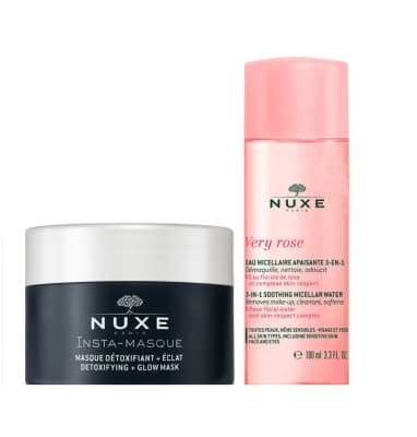 *Набір NUXE Інста-маска детоксифікуюча 50мл + Міцелярна вода Вері роуз 3-в-1 100мл