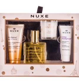 *Набір NUXE Чудова Суха олія100мл+Чудова олія д/душу 100мл+Чудовий крем 40мл+свічка