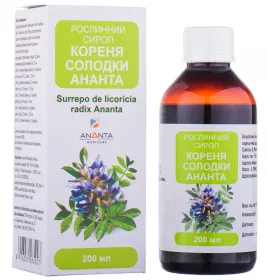 Рослинний сироп кореня Солодки 200мл Ананта