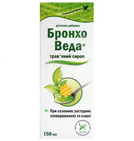 *Бронхо Веда сироп трав'яний флак. 150мл+Бронхо Веда гар. напій №10