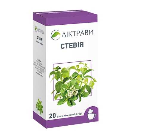 *Фіточай Стевія листя Ліктрави ф/п 0,5г №20