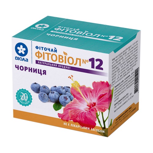 *Фиточай ФИТОВИОЛ №12 Черника по 1,5г №20