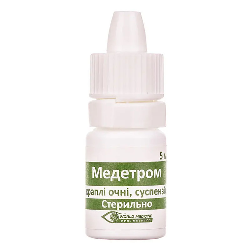 Медетром капли глазные по 5 мл во флаконе