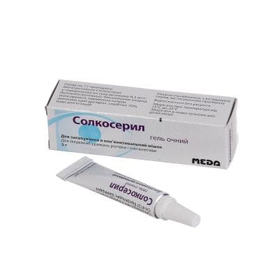 Солкосерил гель глазной 20% по 5 г в тубах Солкосерил гель глазной 20% по 5 г в тубах