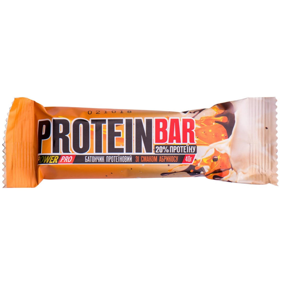 Батончик Power Pro Protein Bar 20% протеїну зі смаком абрикоса 40 г