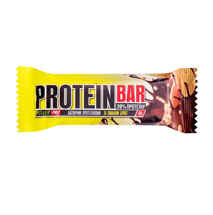 *Батончик Power Pro Protein Bar 20% протеїну зі смаком брют 40 г