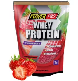 *Протеин Power Pro Whey Protein со вкусом клубники 1 кг