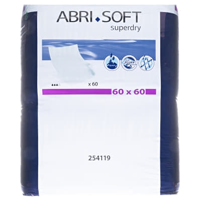 *Пеленки ABENA впитывающие Abri-Soft Superdry 60*60 см 1000 мл №1 60 шт *Пеленки ABENA впитывающие Abri-Soft Superdry 60*60 см 1000 мл №1 60 шт