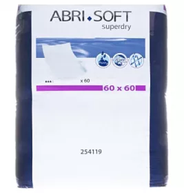 *Пеленки ABENA впитывающие Abri-Soft Superdry 60*60 см 1000 мл №1 60 шт