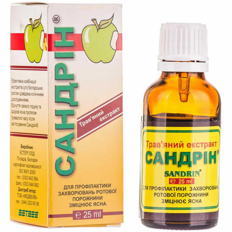 Сандрін засіб д/ротов. порожн. фл 25 мл трав'яний екстракт