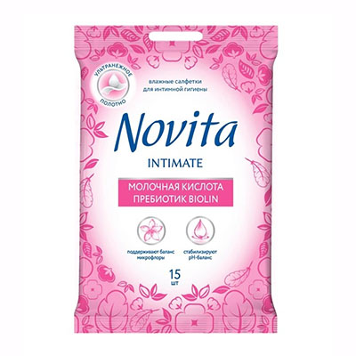 *Серветки вологі Novita Professional д/інтимної гігієни №15