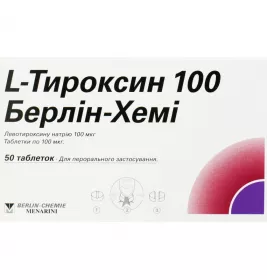 Летрокс Берлін-Хемі таблетки по 100 мкг 50 шт. (Л-тироксин)