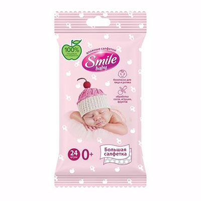 Серветки вологі Smile Вaby №24 для немовлят