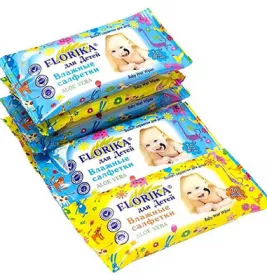 *Салфетки влажные Florica №15 для детей