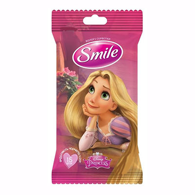 Серветки Smile вологі №15 Принцеса Жасмін Попелюшка