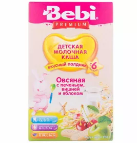 Каша Bebi для підвечірка вівсяна Печ з вишнею і яблуком