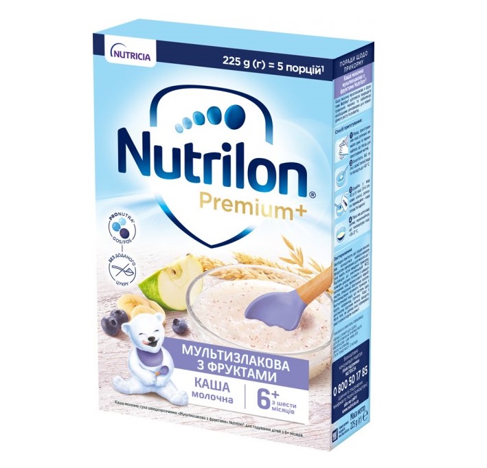 *Каша Nutrilon Mультизлакова з фруктами з 6 міс 225 г