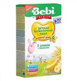 *Каша Bebi Премиум безмолочная 5 злаков с бананом 200г