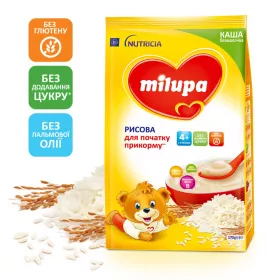 Каша Milupa безмолочная рисовая для детей от 4-х мес 170г