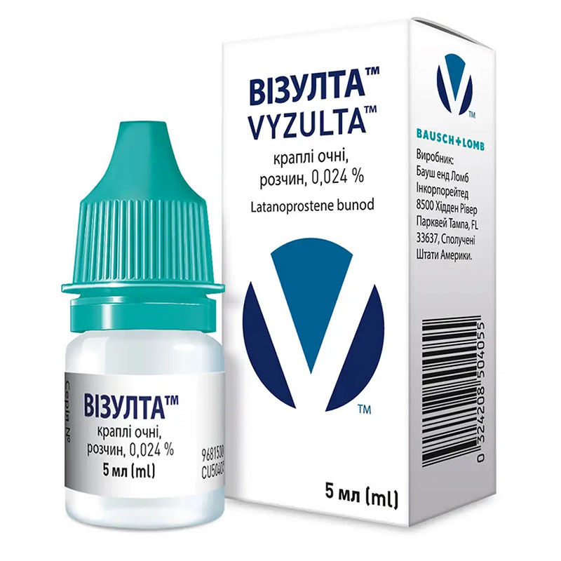 Визулта капли глазные раствор 0,024%п о 5 мл во флаконе с капильницей 1 шт.