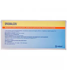 Спазмалгон розчин для ін'єкцій в ампулах по 5 мл 10 шт.