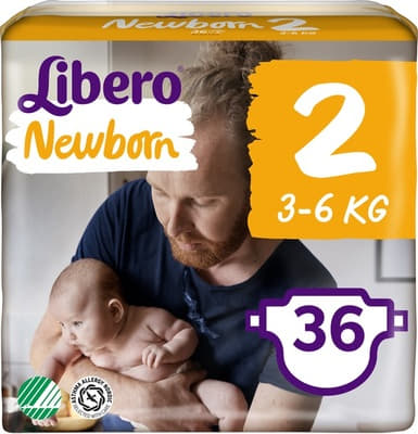 Підгузки Libero Newborn 2 3-6кг №36