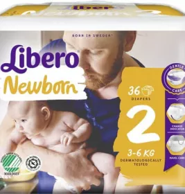 Підгузки Libero Newborn 2 3-6кг №36