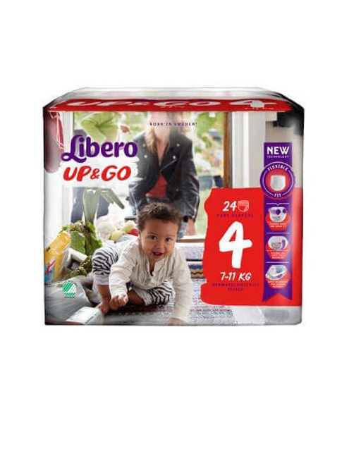 *Підгузки Libero Up&Go 4 7-11кг №24