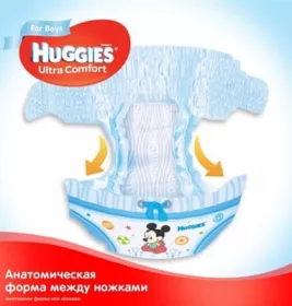 *Підгузки Хаггіс Ультра Комфорт для хлопчиків 3 5-9 кг №20