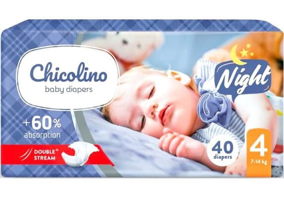 Підгузники Chicolino дитячі NIGHT 4 (7-14кг) №40