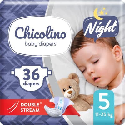 *Подгузники Chicolino детские NIGHT 5 (11-25кг) №36 *Подгузники Chicolino детские NIGHT 5 (11-25кг) №36