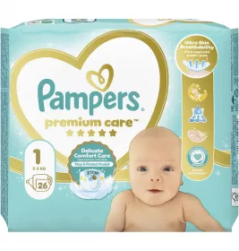 Підгузники Pampers Premium Care Newborn (2-5 кг) №26