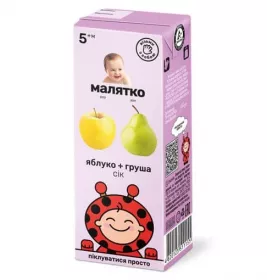 Сік Малятко яблуко-груша ТП 200 мл